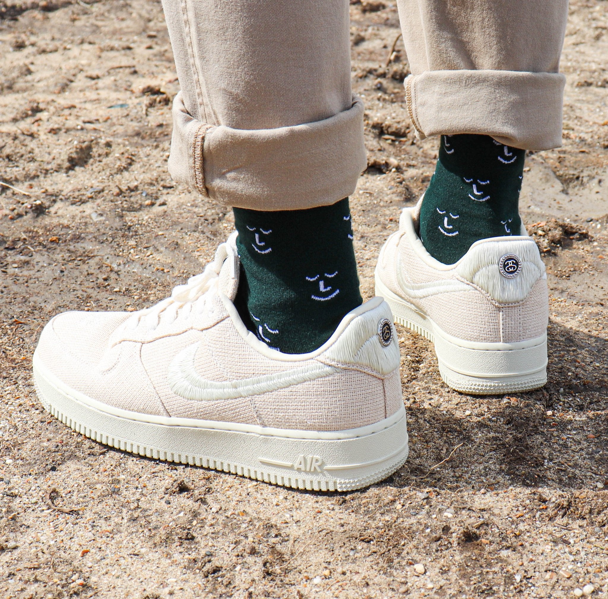 Leiho Forest Green Smiley Bamboo Socks - Y.O.U underwear