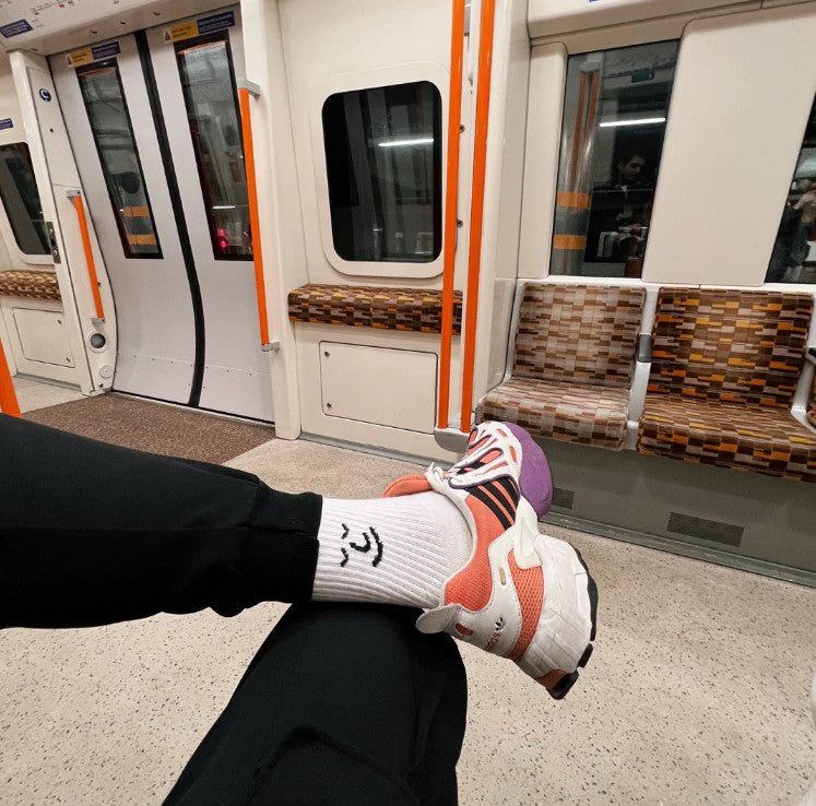 Leiho 'Sporty & Kind' White Ribbed Organic Cotton Socks - Y.O.U underwear