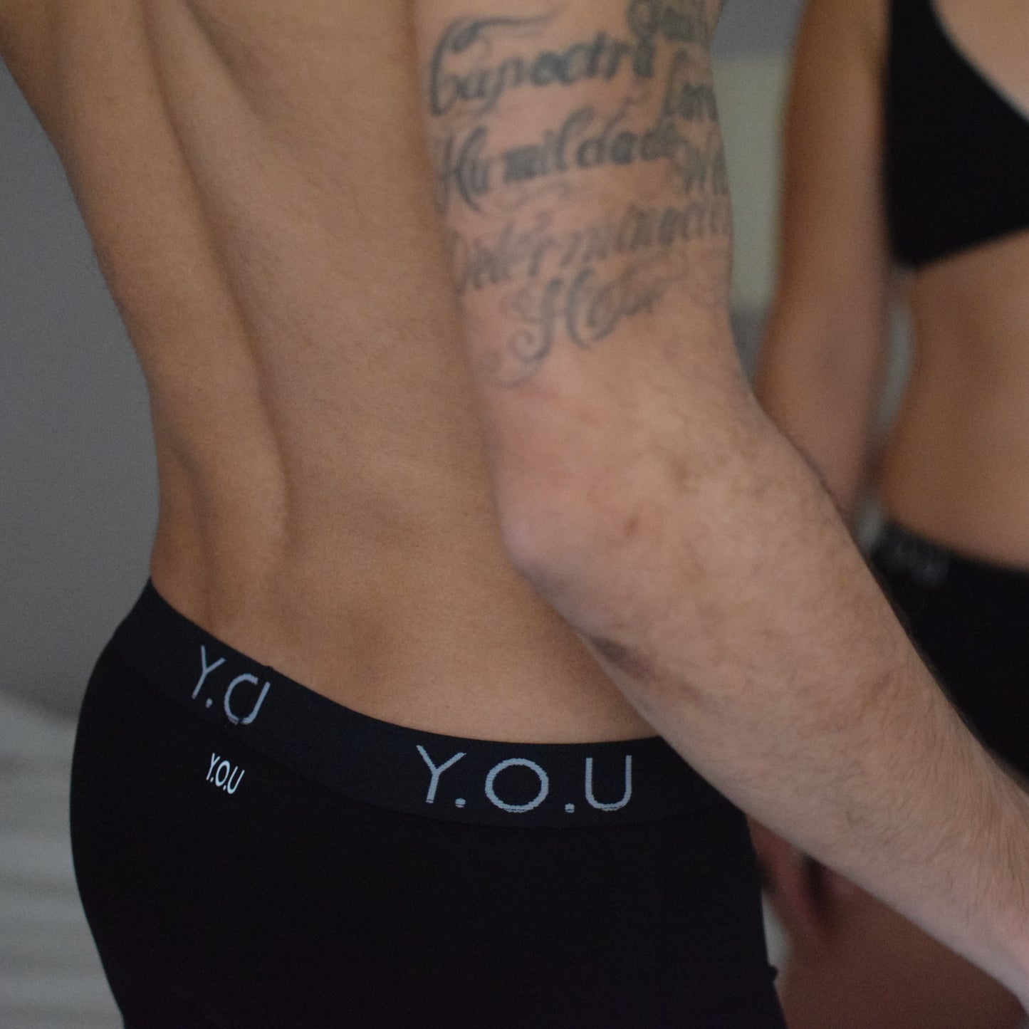 Men's organic cotton hipster trunks in black
