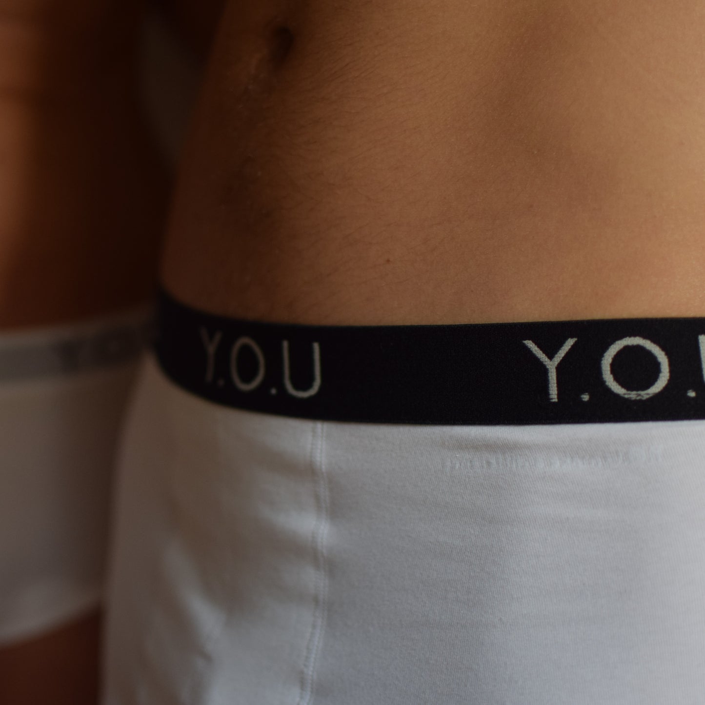 Men’s organic cotton hipster trunks in white