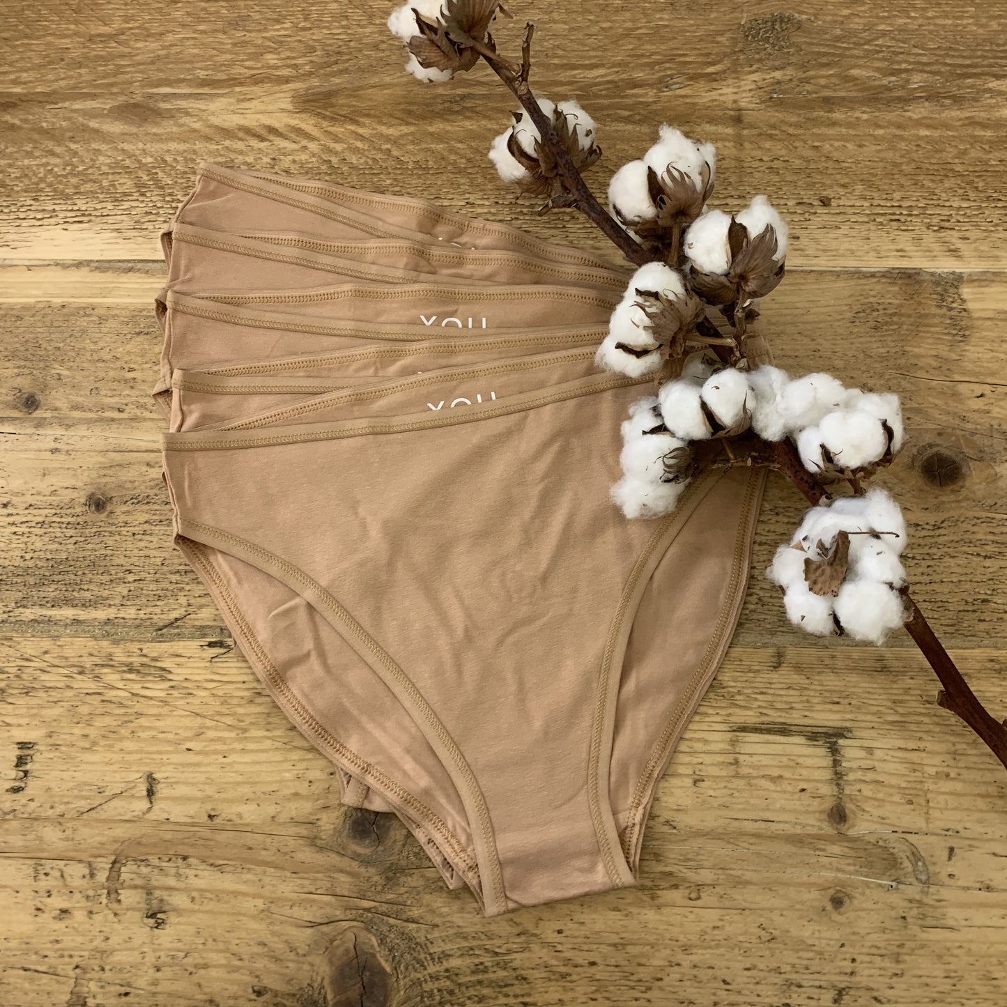 Women's organic cotton mid-rise bikini bottoms - pack of 5