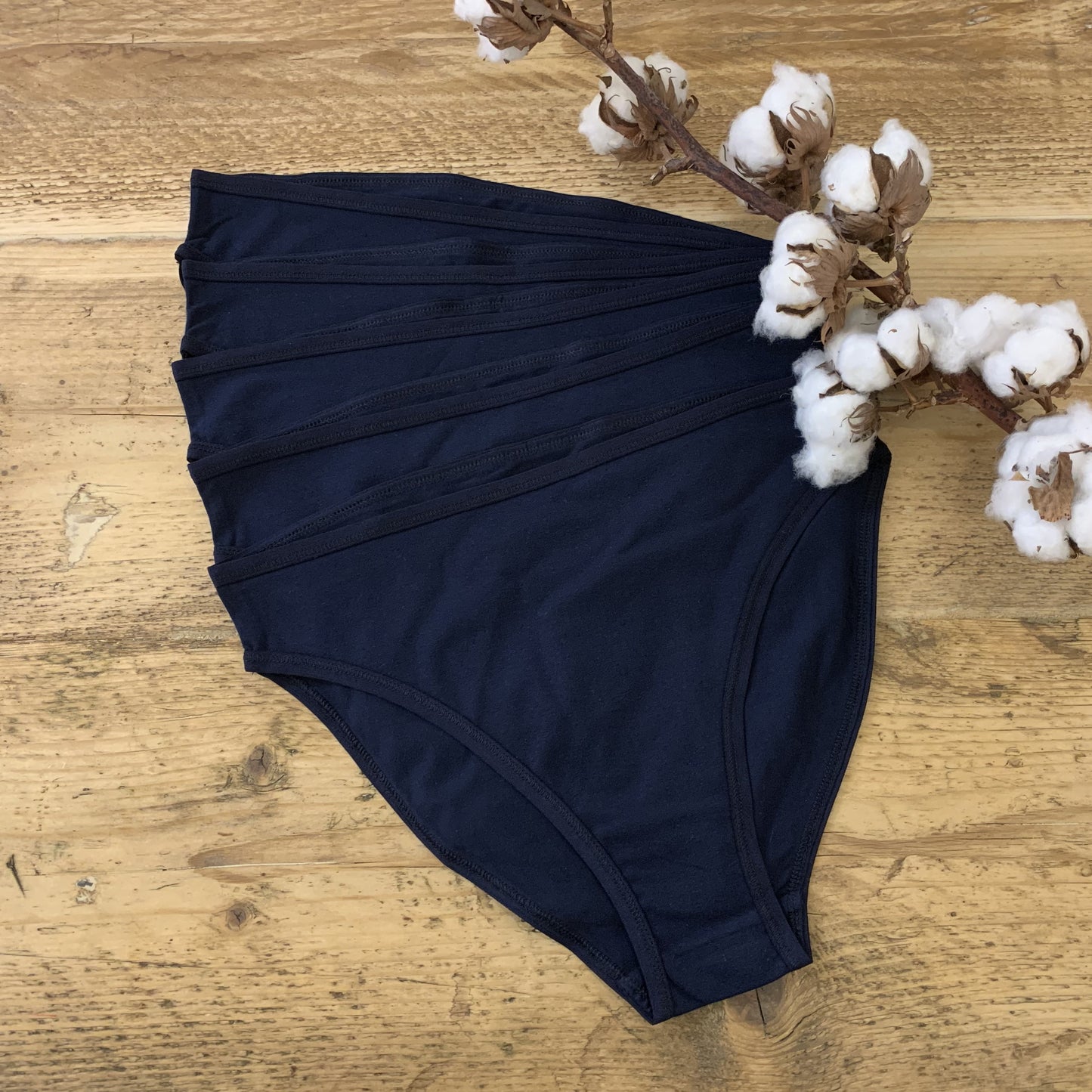 Women's organic cotton mid-rise bikini bottoms - pack of 5