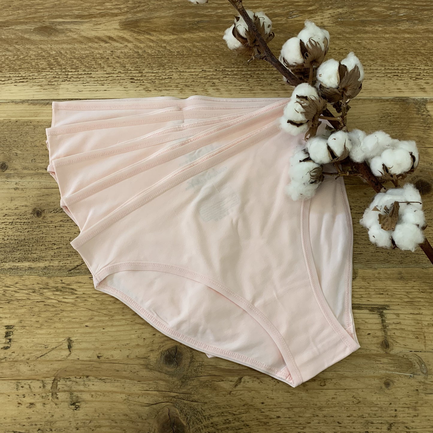 Women's organic cotton mid-rise bikini bottoms - pack of 5