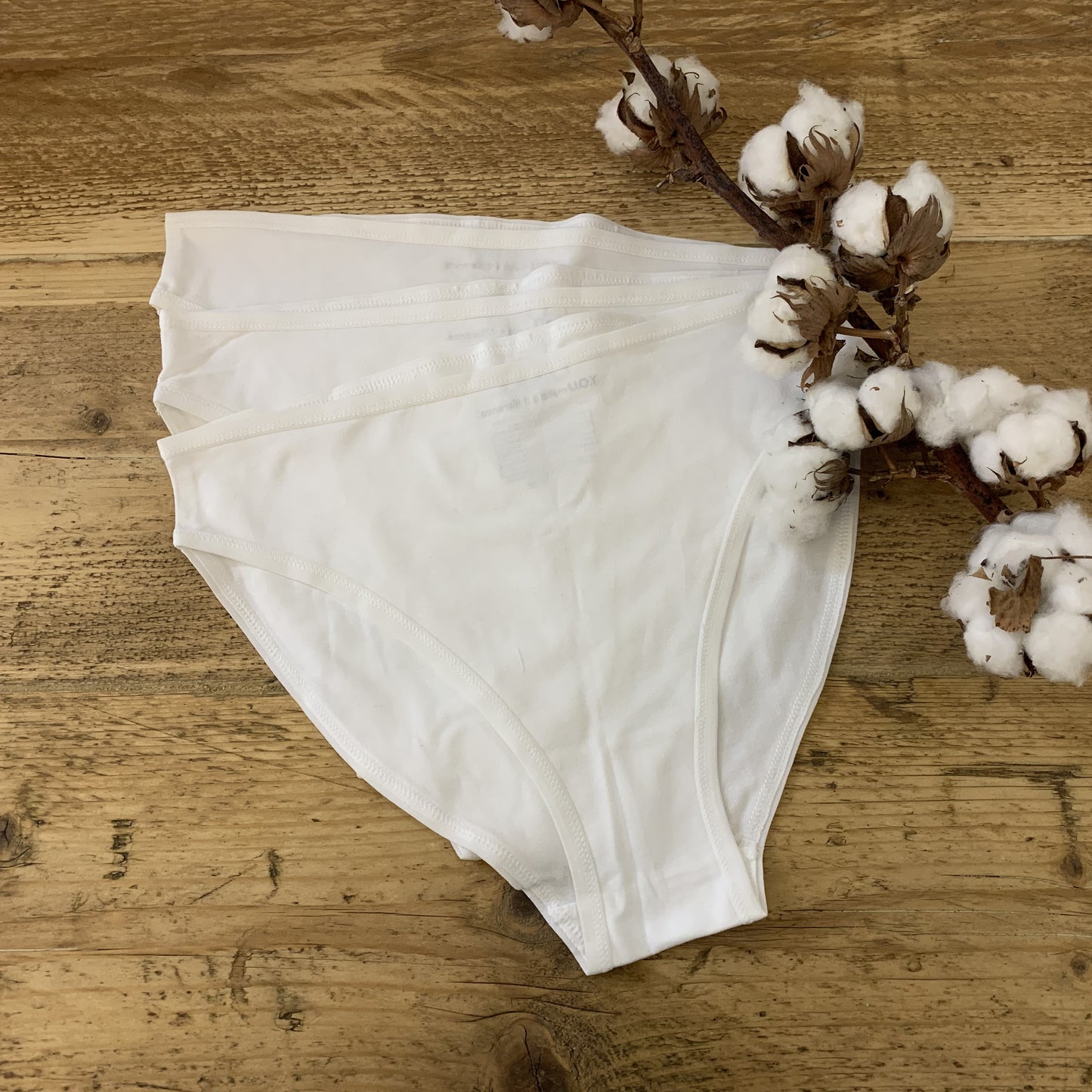 Women's organic cotton mid-rise bikini bottoms - pack of 3