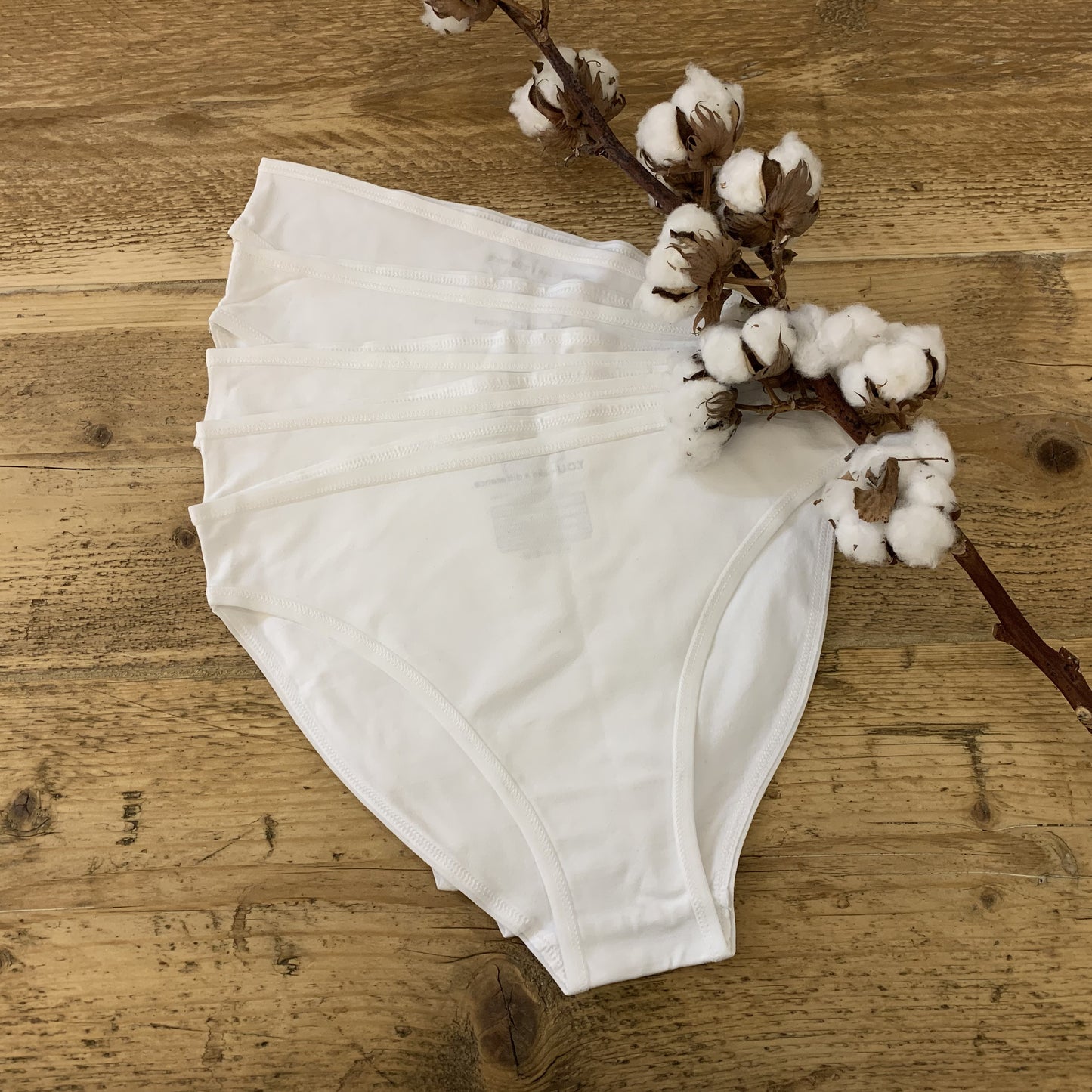 Women's organic cotton mid-rise bikini bottoms - pack of 5