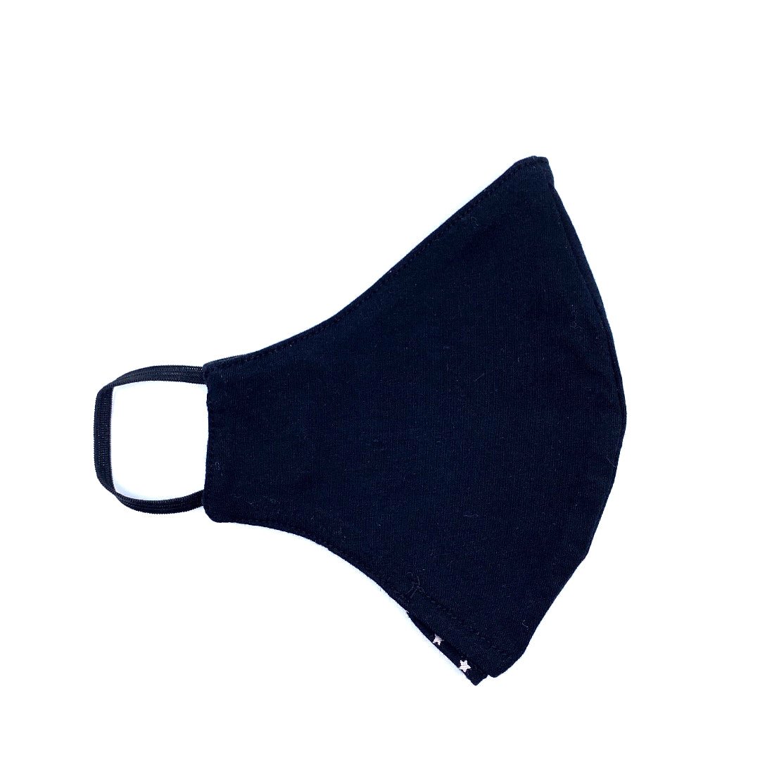 Organic cotton face mask - black & white stars, reversible design - Y.O.U underwear
