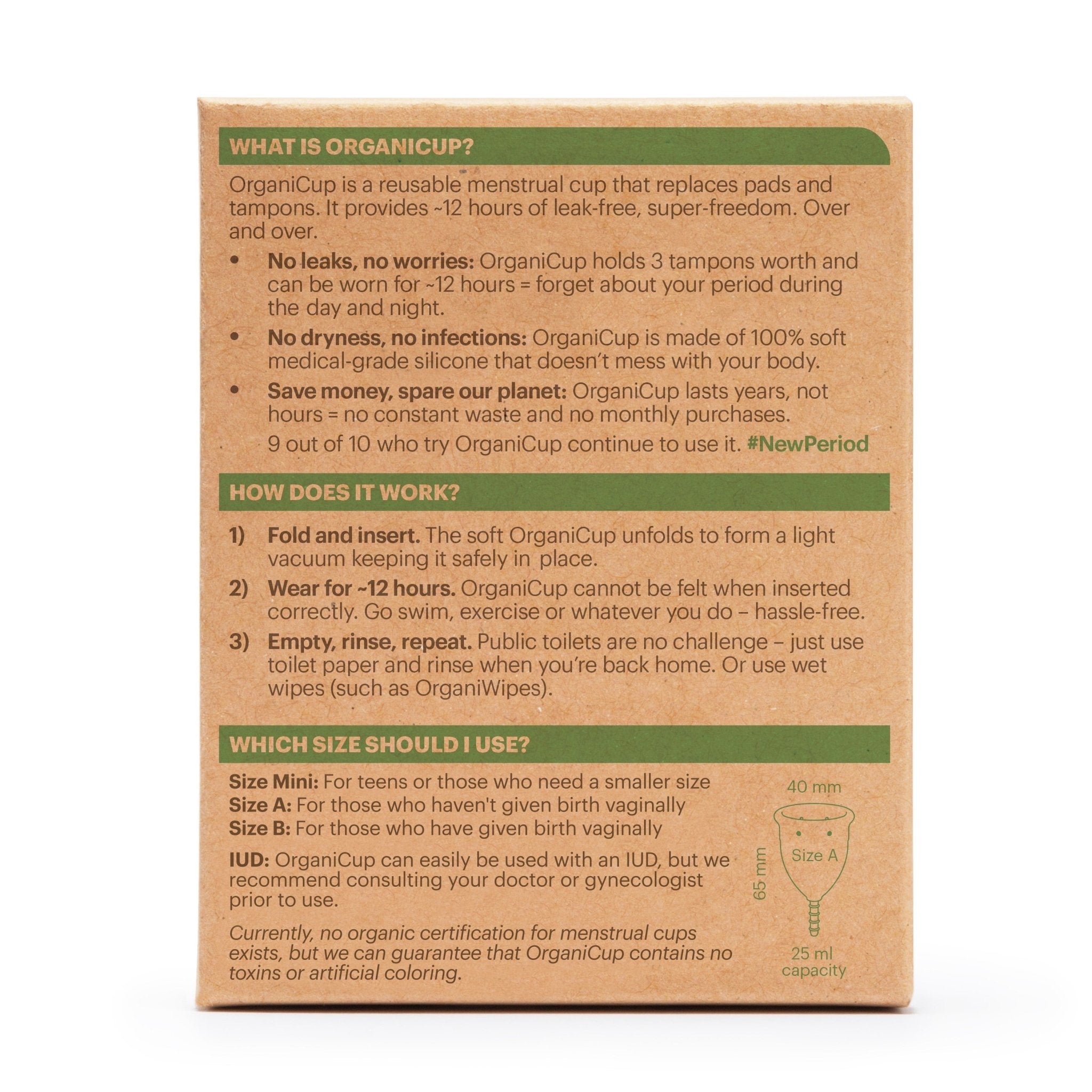 OrganiCup – Menstrual Cup - Y.O.U underwear