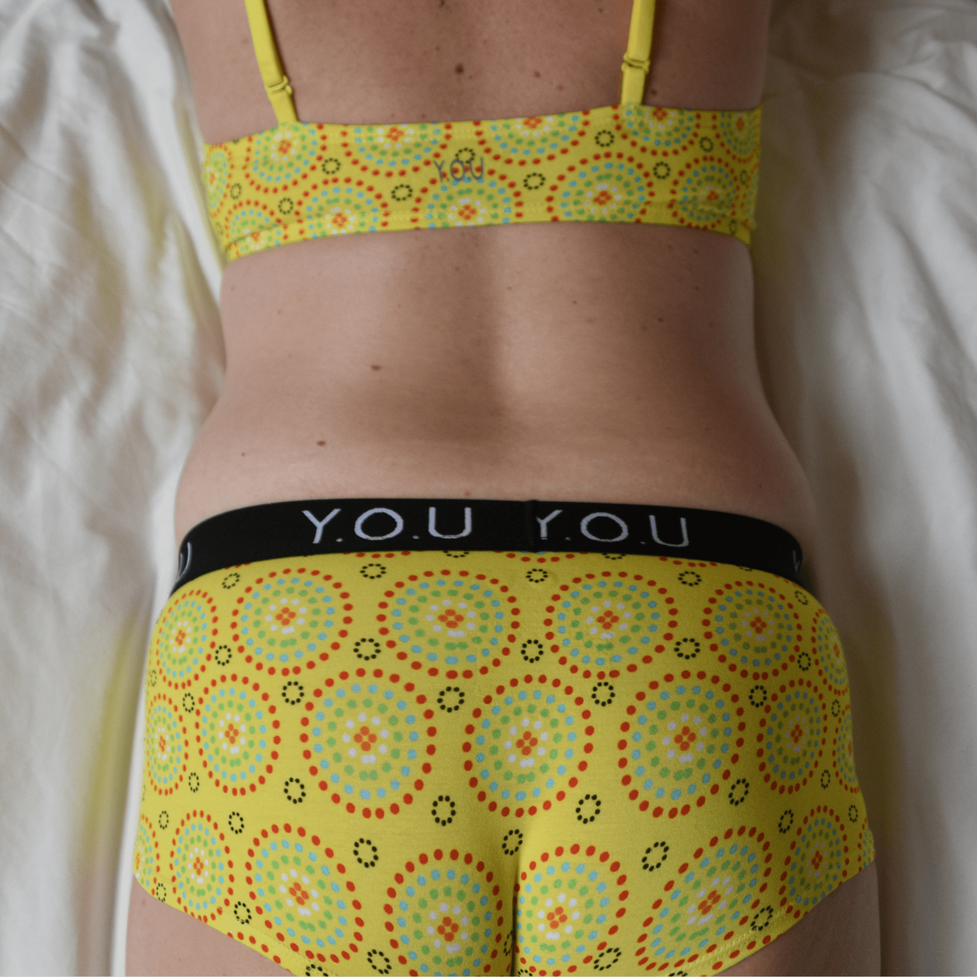 Women’s organic cotton boy shorts with Y.O.U elastic - Mara design - Pack of 3 - Y.O.U underwear