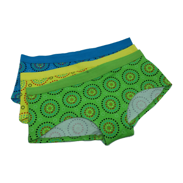Women's organic cotton plain boy shorts - Mara design - Pack of 3 - Y.O.U underwear