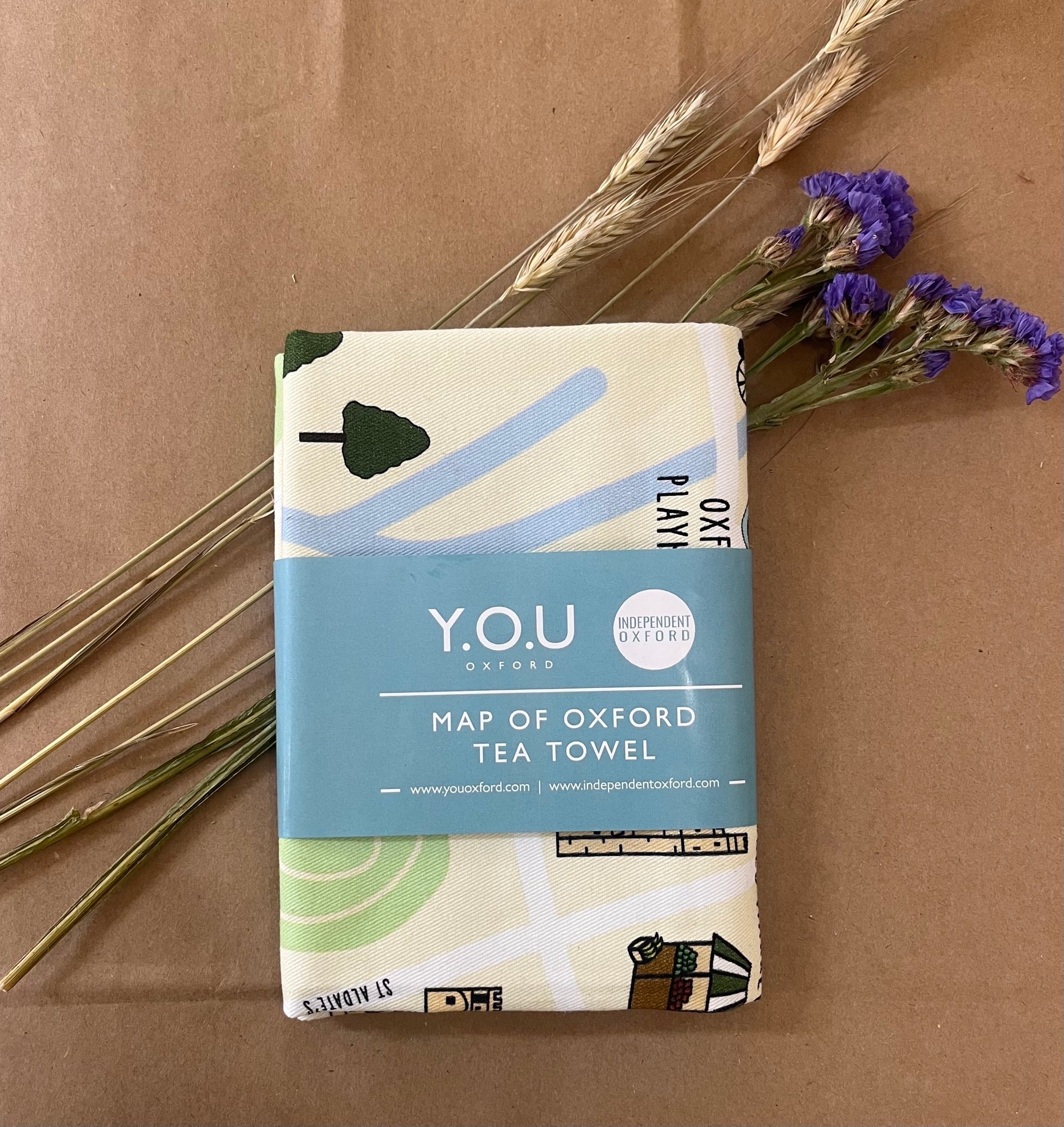 Y.O.U Oxford Map Organic Cotton Tea Towels. - Y.O.U underwear