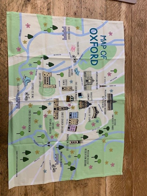 Y.O.U Oxford Map Organic Cotton Tea Towels. - Y.O.U underwear