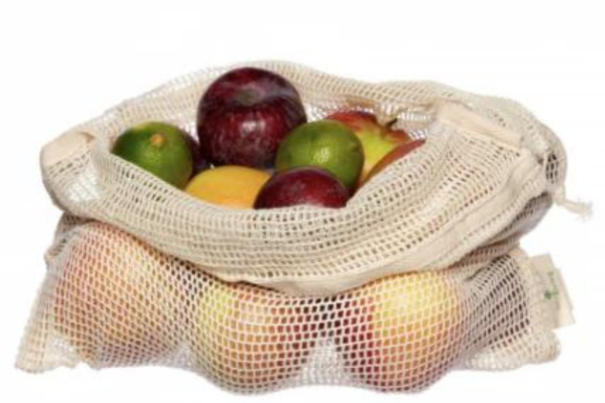 Organic cotton net shopping bag