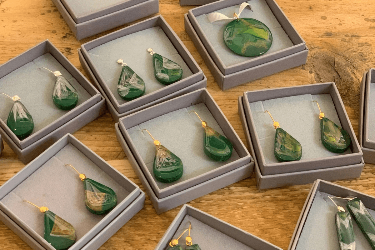 Carbon Neutral Jewellery - Earrings Made From Recycled Y.O.U Mailing Bags! - Y.O.U underwear