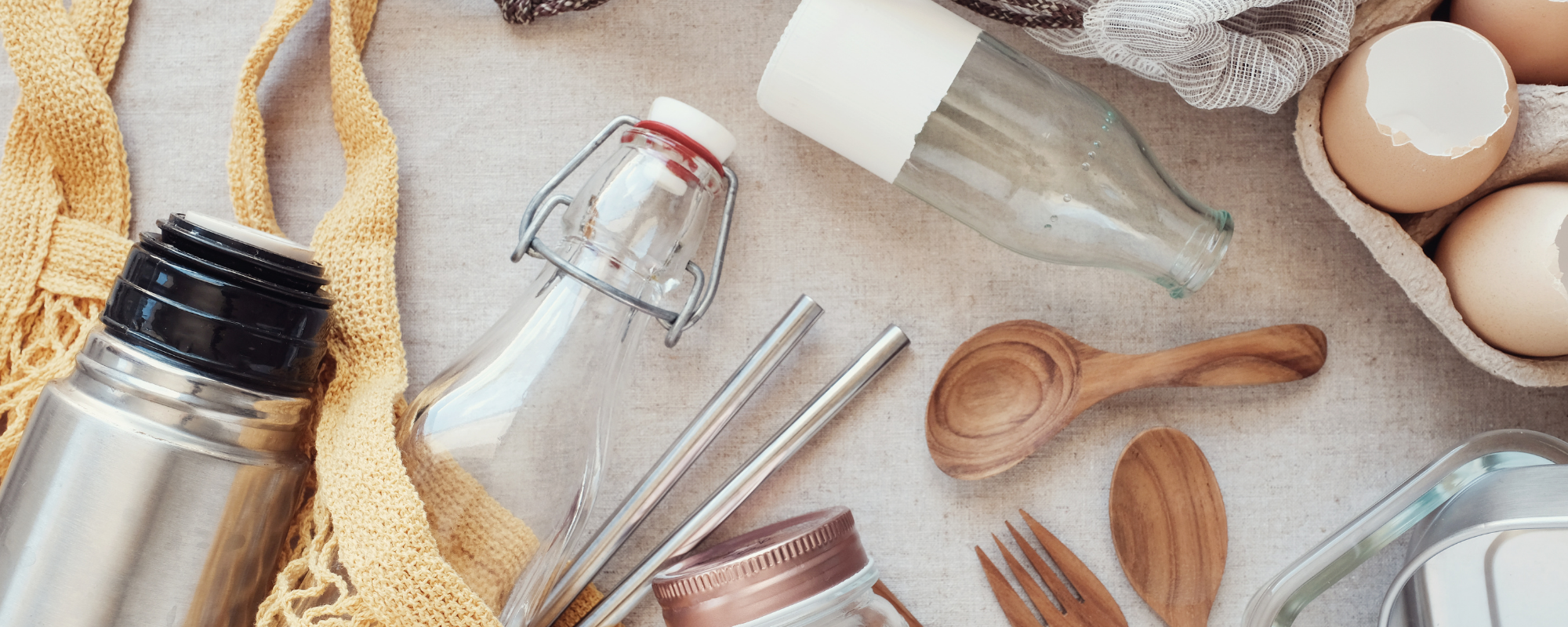 A selection of zero waste kitchen items