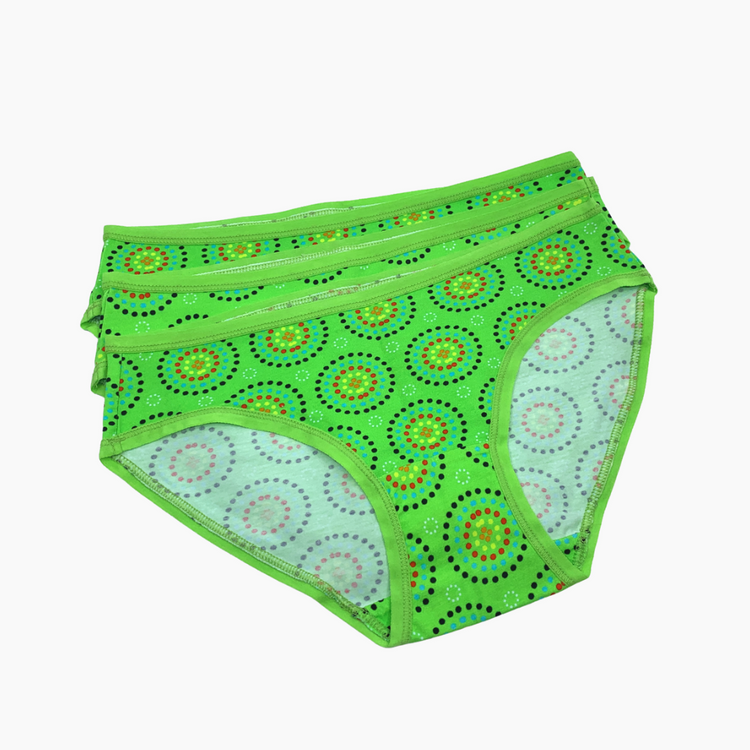 Women's Organic Cotton Underwear in Green Mara