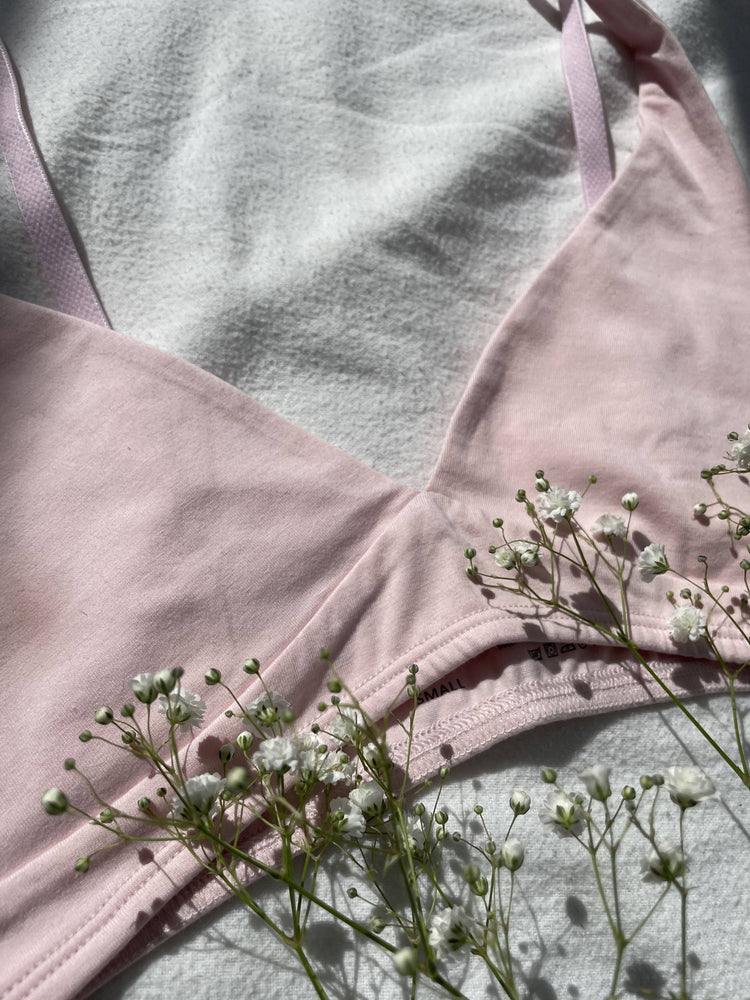 Organic cotton underwear in light pink