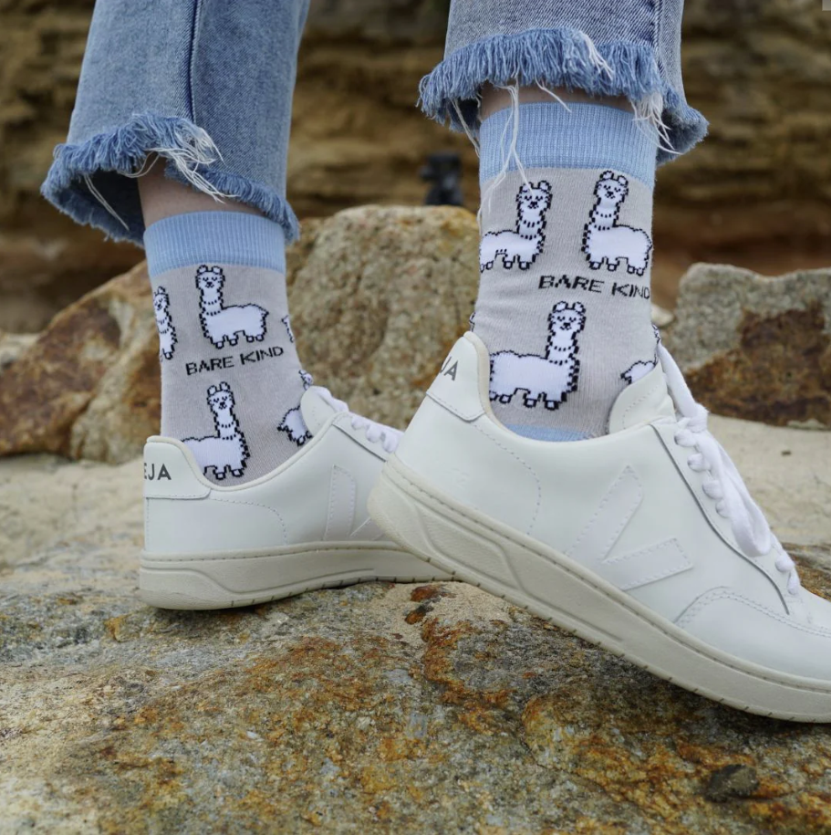 Bare Kind Bamboo Socks - Save the Alpaca