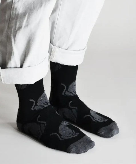 Bare Kind Soft Top Bamboo Socks - Save the Black Panther