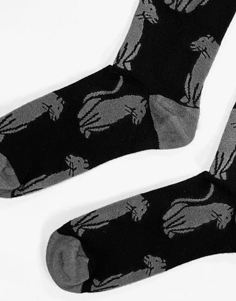 Bare Kind Soft Top Bamboo Socks - Save the Black Panther