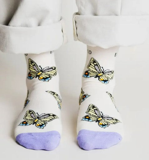 Bare Kind Bamboo Socks - Save the Butterflies