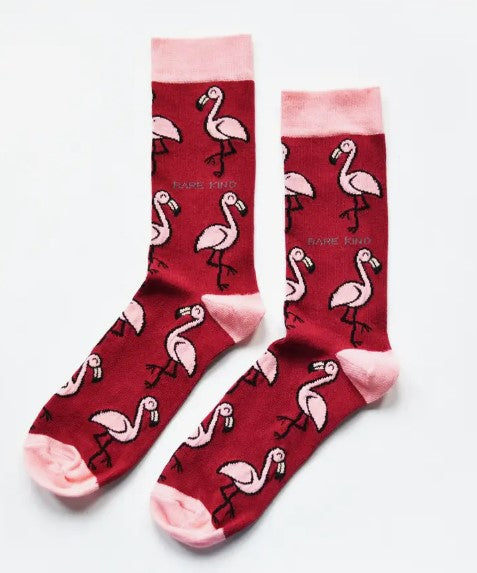 Bare Kind Bamboo Socks - Save the Flamingos