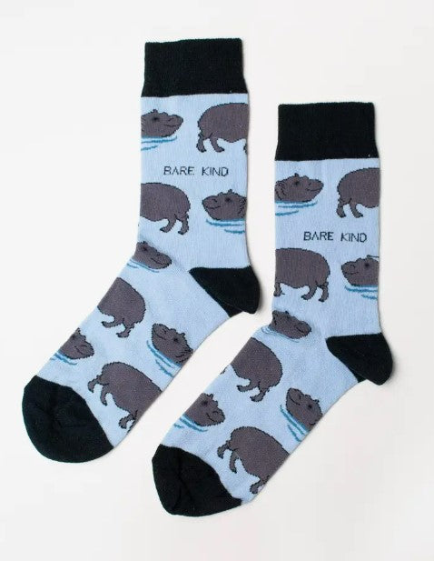 Bare Kind Bamboo Socks - Save the Hippos