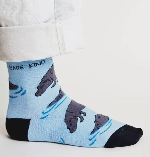 Bare Kind Bamboo Socks - Save the Hippos