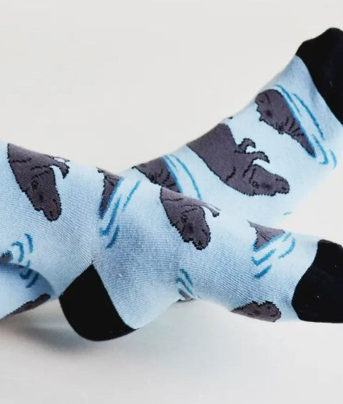 Bare Kind Bamboo Socks - Save the Hippos