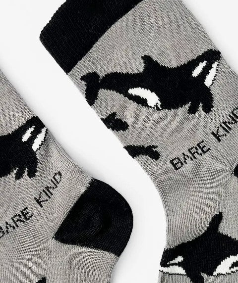 Bare Kind Bamboo Children's Socks - Save the Orcas