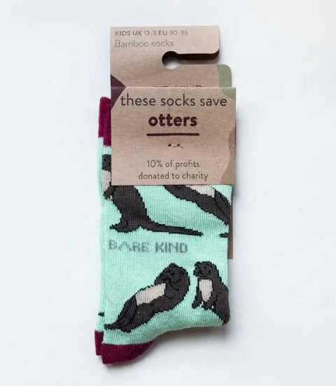 Bare Kind Bamboo Children's Socks - Save the Otters