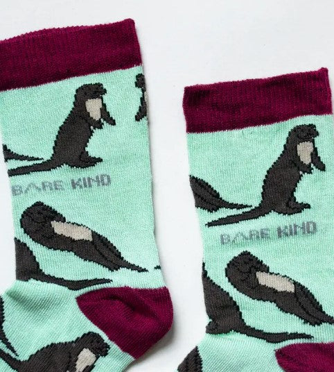 Bare Kind Bamboo Children's Socks - Save the Otters