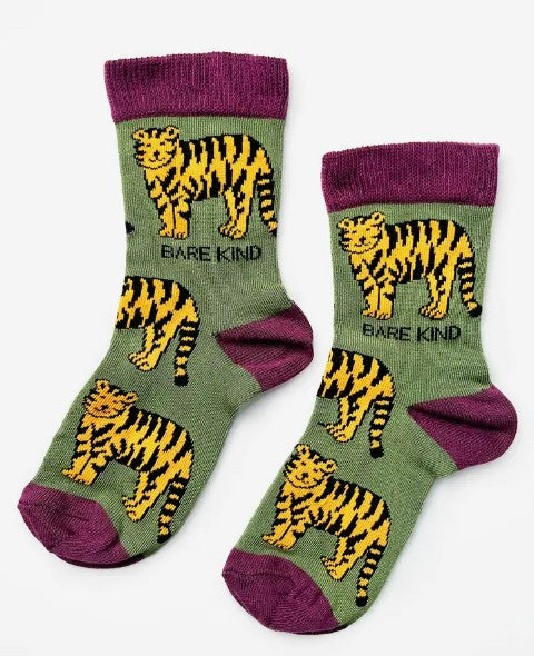 Bare Kind Bamboo Children's Socks - Save the Tigers