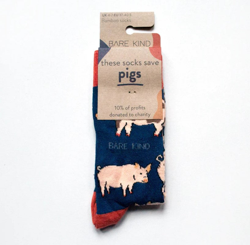 Bare Kind Bamboo Socks - Save the Pigs
