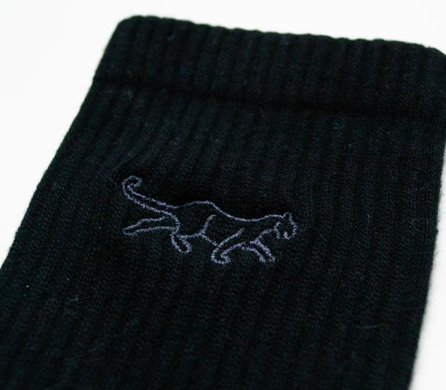 Ribbed Black Panther Socks - Bare Kind Bamboo Socks - Save the Black Panthers