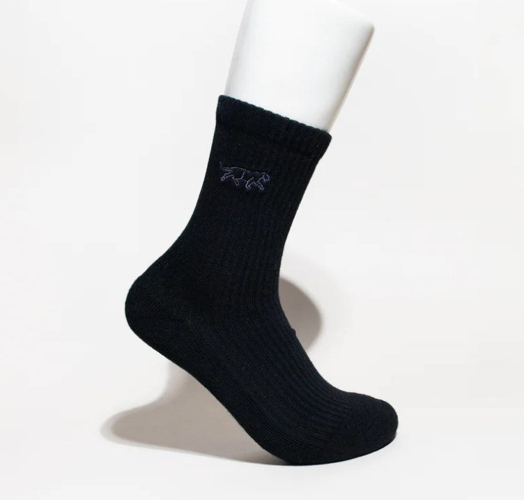 Ribbed Black Panther Socks - Bare Kind Bamboo Socks - Save the Black Panthers