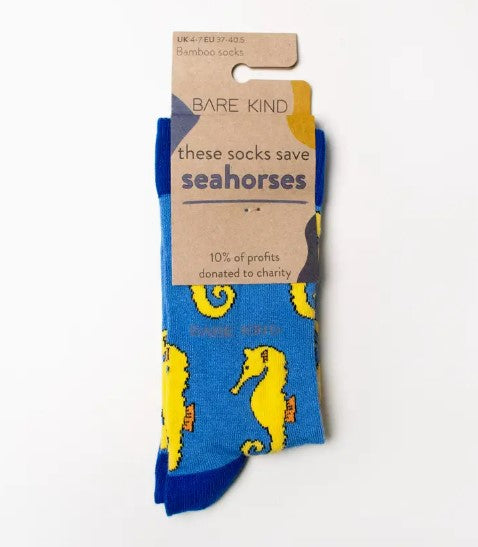 Bare Kind Bamboo Socks - Save the Seahorses