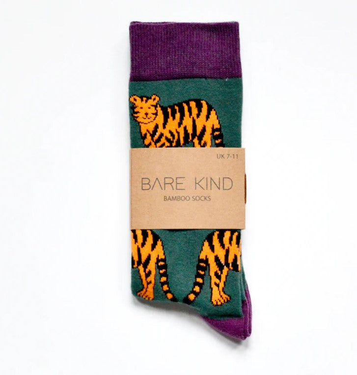 Bare Kind Bamboo Socks - Save the Tigers