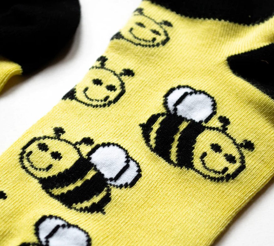 Bare Kind Bamboo Trainer Socks - Save the Bees