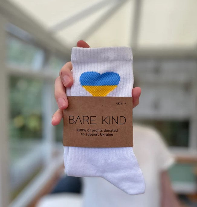 Bare Kind - Ukraine Socks - White