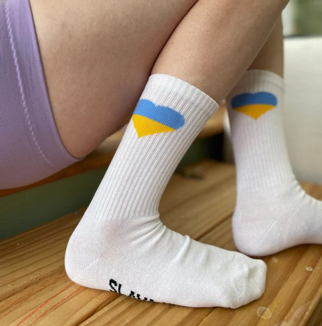 Bare Kind - Ukraine Socks - White