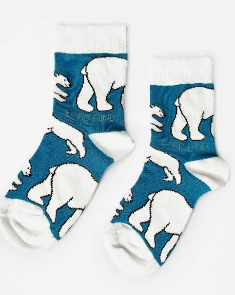 Bare Kind Bamboo Children's Socks - Save the Polar Bears