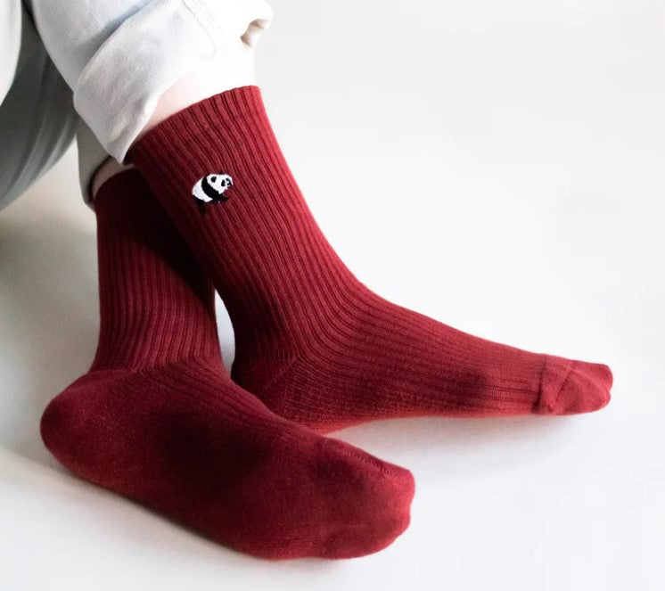 Ribbed Panda Socks - Bare Kind Bamboo Socks - Save the Pandas