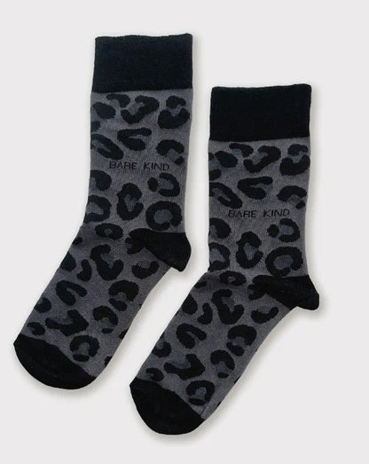 Bare Kind Bamboo Socks - Black Panther Print Socks