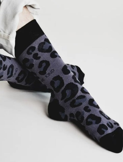 Bare Kind Bamboo Socks - Black Panther Print Socks