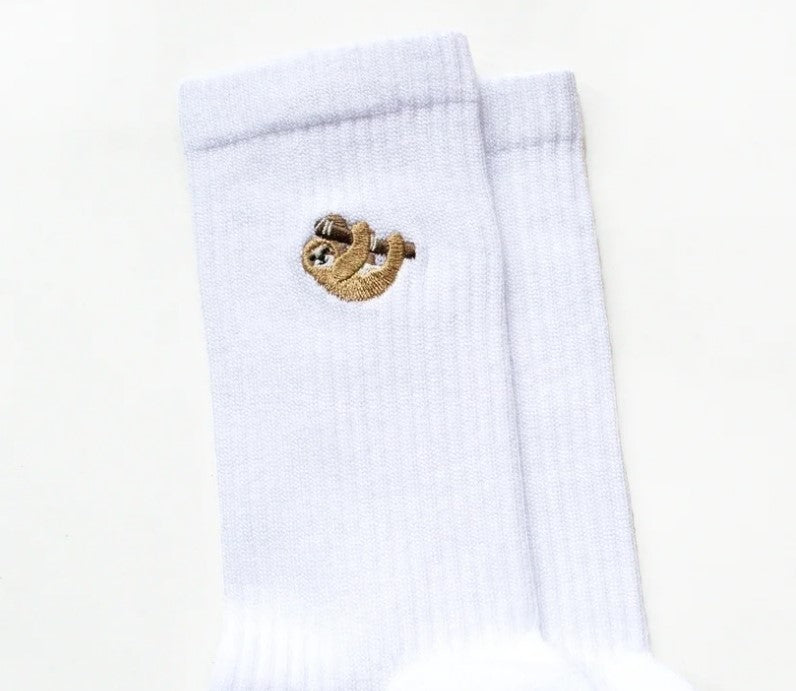 Ribbed Sloth Socks - Bare Kind Bamboo Socks - Save the Sloths
