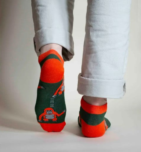 Bare Kind Bamboo Trainer Socks - Save the Orangutans