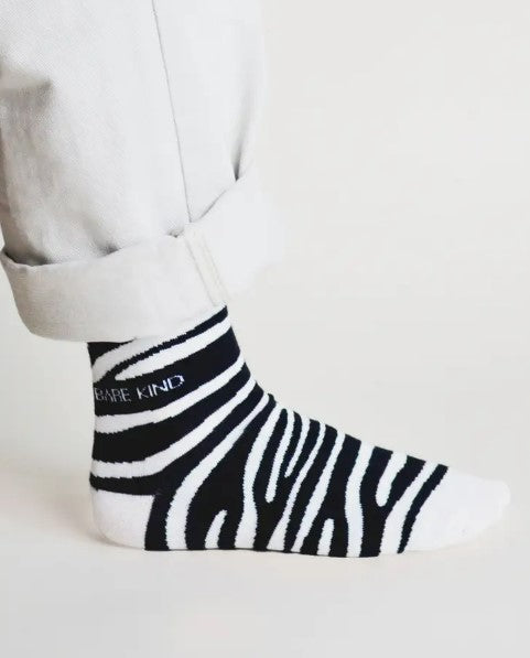 Bare Kind Bamboo Socks - Zebra Print Socks