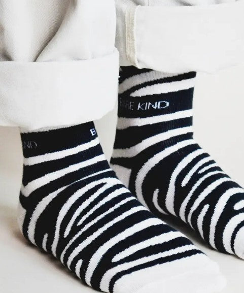 Bare Kind Bamboo Socks - Zebra Print Socks