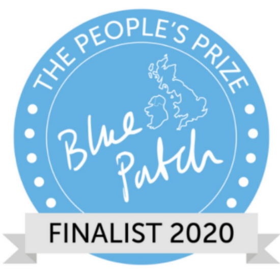The blue patch people's prize finalist logo 2020
