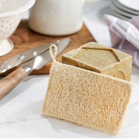 Loofah kitchen sponge & scrubber